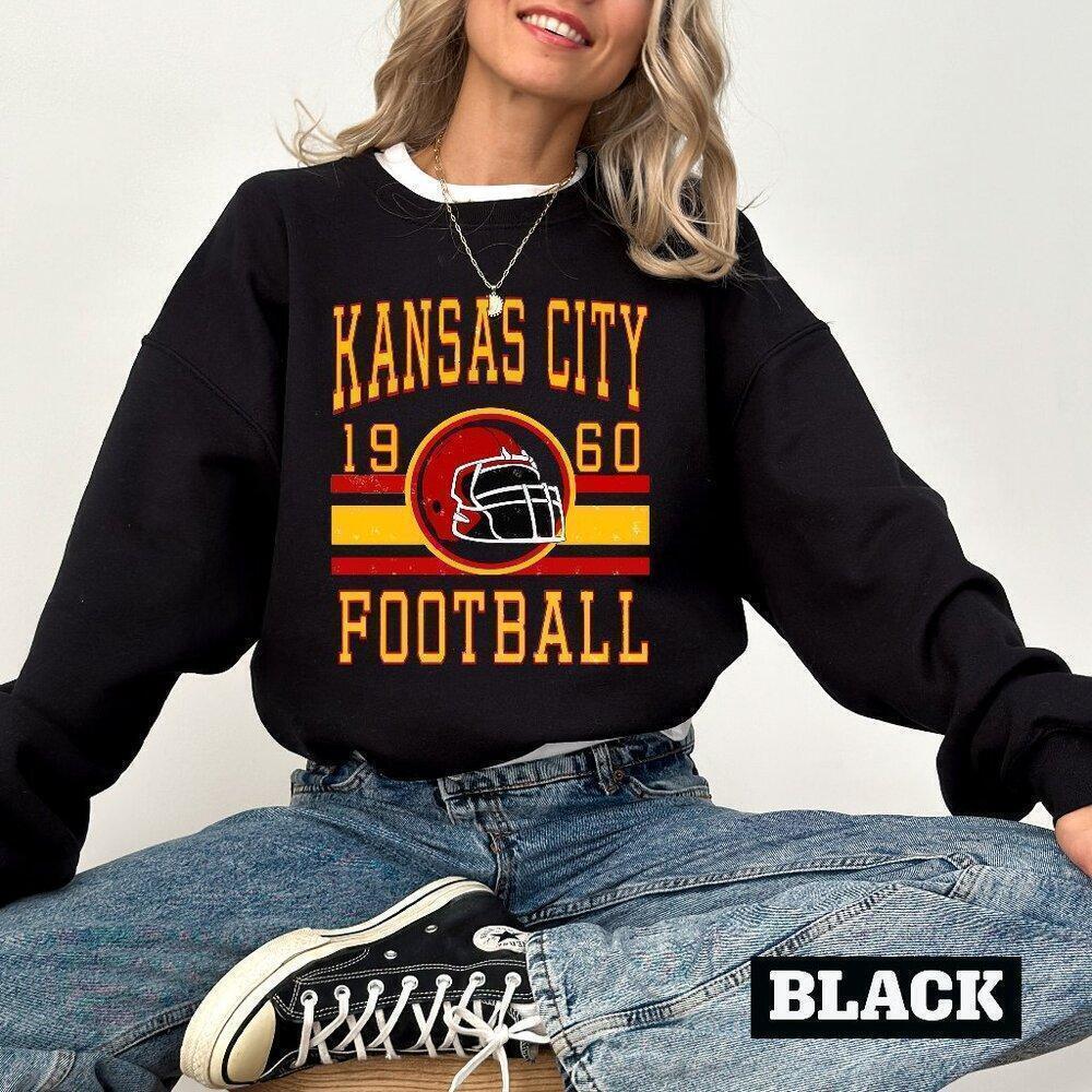 Kansas City Football In My Heart Graphic Unisex Crewneck Sweatshirt